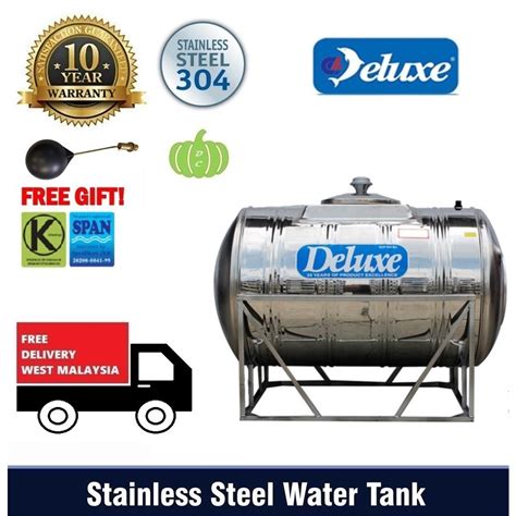Deluxe 304 Stainless Steel Horizontal Water Tank With Stand500 5000