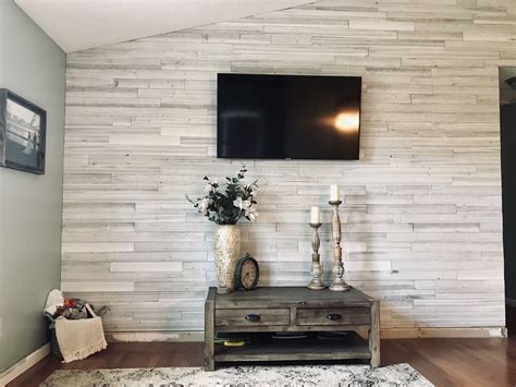 Shiplap Wood Wall Living Room Color Schemes Wood Stove Wall White