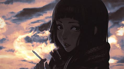 Smoking Anime Girl Aesthetic