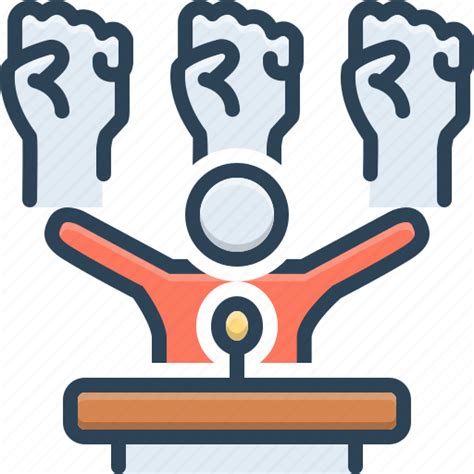 Candidate Community Democracy Freedom Gesture Republic Speech Icon