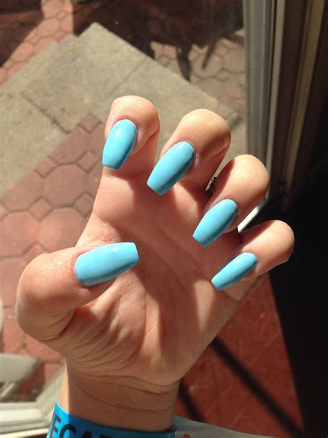 light blue coffin nails coffin nails designs blue nails blue coffin nails