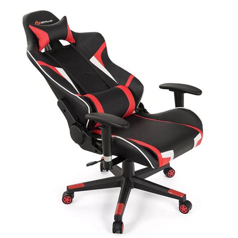 Costway Goplus Massage Gaming Chair Reclining Swivel Racing Office