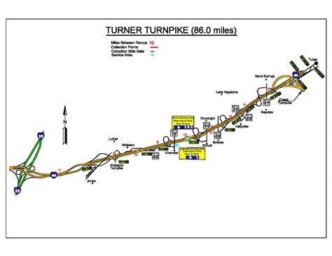 Map Of New Turnpike In Oklahoma World Map