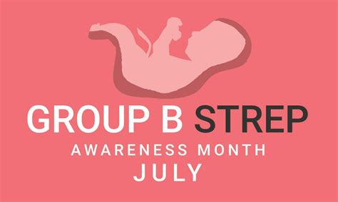 Group B Streptococcus Awareness Month Background Banner Card Poster Template Vector