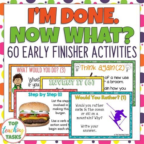 Early Finishers Activities Task Cards Bundle Top Teaching Tasks