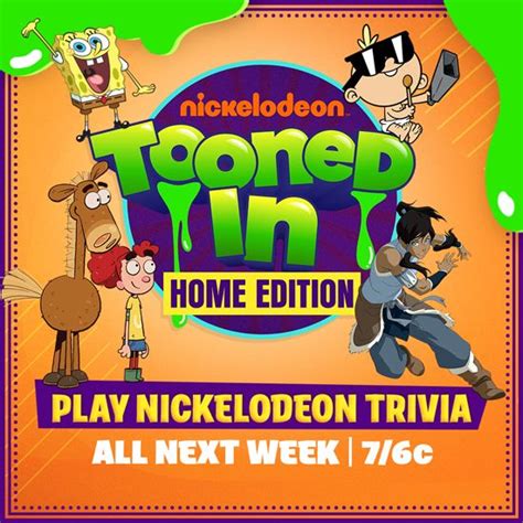 Nickalive Nickelodeon To Host Tooned In Home Edition From Monday