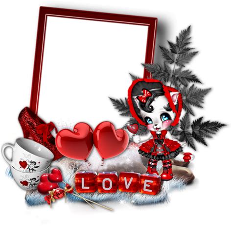 ♥ St Valentin Cadre Amour Png Love Cluster Frame Png ♥