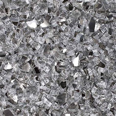 Celestial Fire Glass High Luster 1 4 Reflective Tempered Fire Glass In Platinum