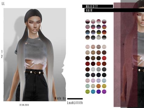The Sims Resource Majesty Hair By Leah Lillith Sims 4 Hairs