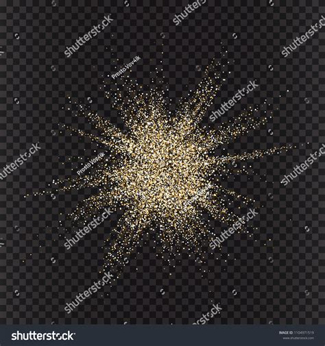 Gold Glitter Powder Explosion Golden Dust Stock Vector Royalty Free