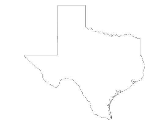 Texas State Outline Map Free Download