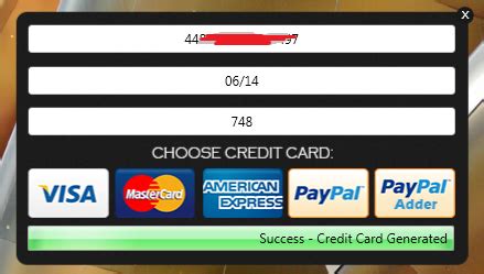 Download card details in three formats: Free Credit Card Numbers - Generator