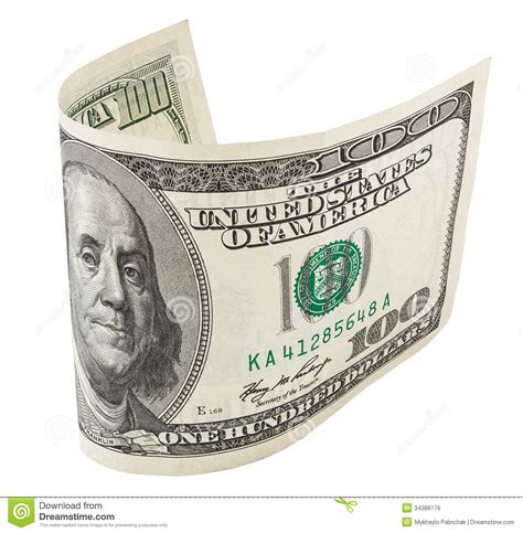 One Hundred Dollar Banknote With Clipping Path Stock Photo Image Of