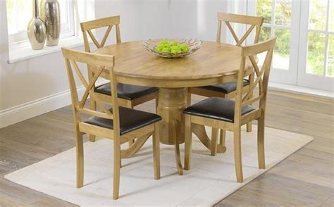 20 Collection Of Round Oak Dining Tables And Chairs