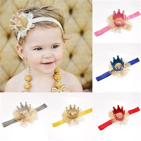 Newborn Crown Headband Gold Princess Crown Baby Girls Cute Hair Band