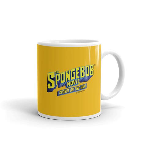 Spongebob Squarepants Sponge On The Run Spongebob Badge White Mug Paramount Shop