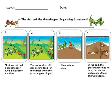 The Ant And The Grasshopper Aesop Fable Reading Comprehension Passage