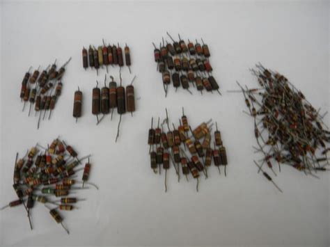 Mixed Lot Old Industrial Bumblebee Resistors Steampunk Vintage Scrap