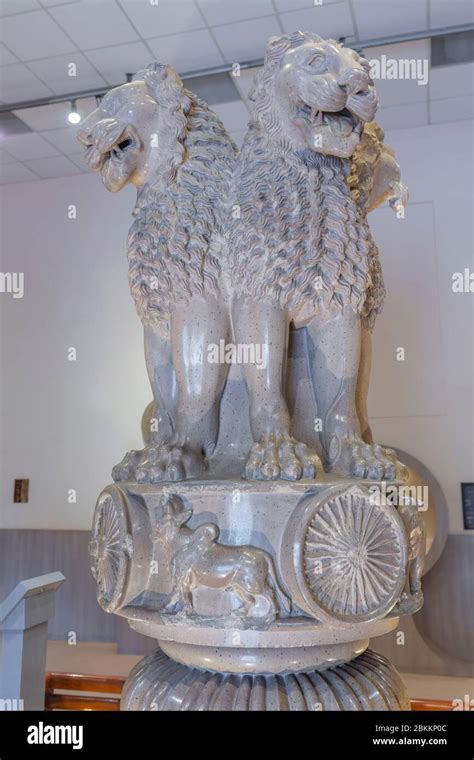 Lion Capital Of Ashoka 3rd Century Sculpture Sarnath Museum Sarnath