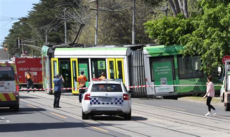 Crash Causes Tram To Derail In Melbourne Sky News Australia