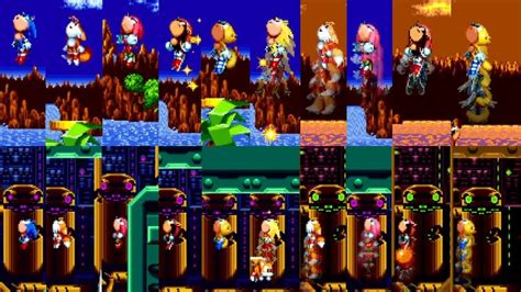 Sonic Mania Plus All Characters Super And Chibi Forms Spring Bounce
