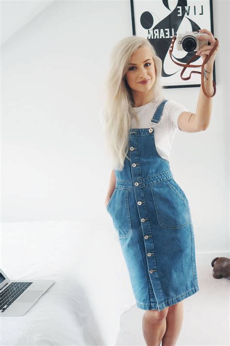 The Cutest Denim Pinafore Dress Style Outfits Modest Outfits Modest