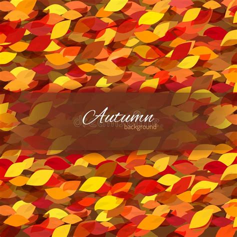 Vector Autumnal Background With Colorful Leaves Stock Vector