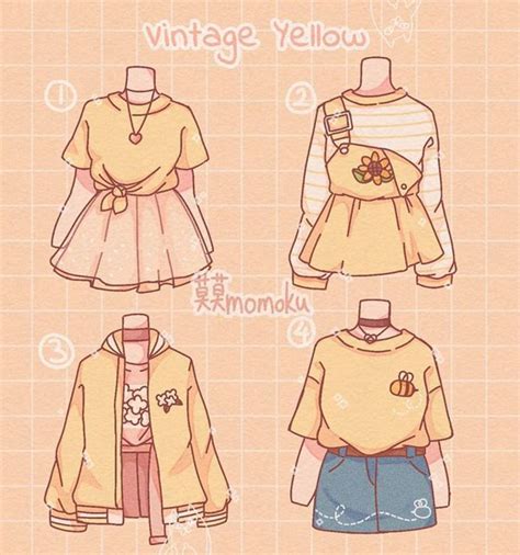 Outfits Yellow In 2021 Drawing Anime Clothes Fashion Design Drawings