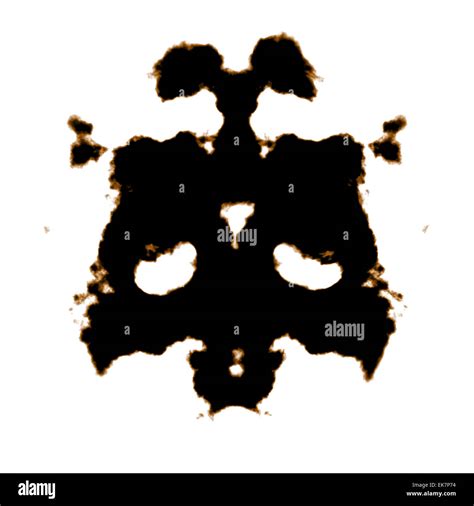 Rorschach Test Of An Ink Blot Card Stock Photo Alamy