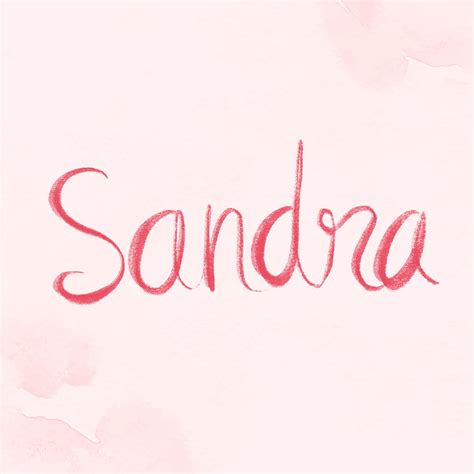 sandra name vector hand lettering free vector rawpixel