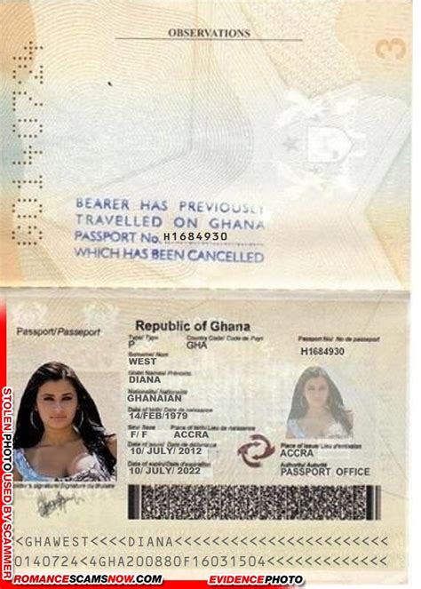 Diana West Ghana Passport H1694930 G0140724 — Scarsrsn Romance
