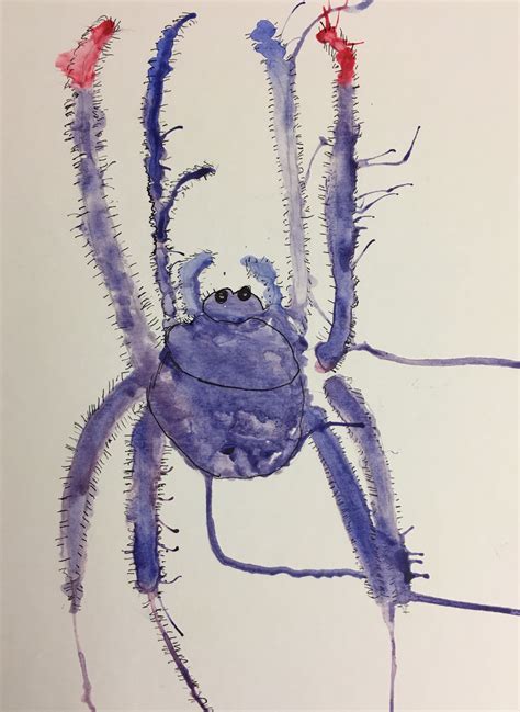 Watercolour Spider Watercolour Painting Watercolor Painting