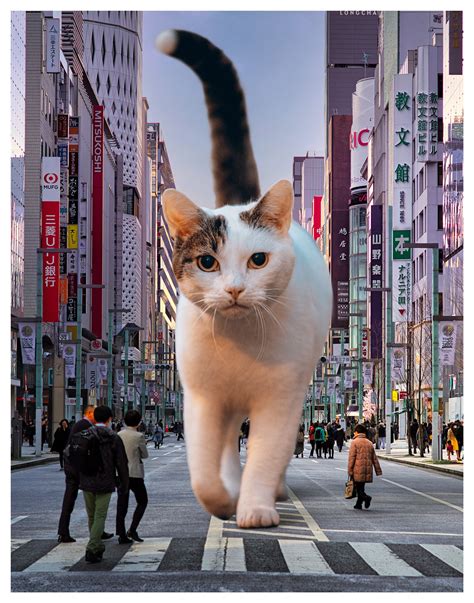 Giant Cat In City Ubicaciondepersonascdmxgobmx