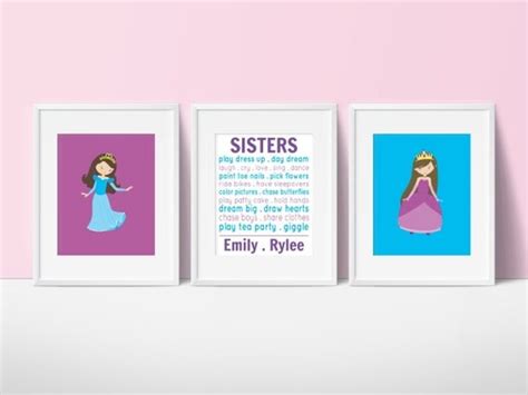 Items Similar To Sisters Prints Princess Sister Prints Princess