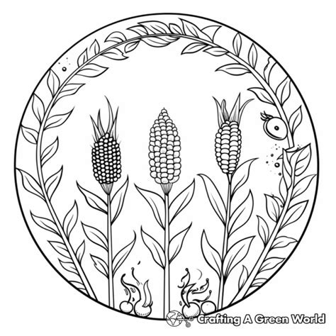 Rainbow Corn Coloring Pages Free And Printable