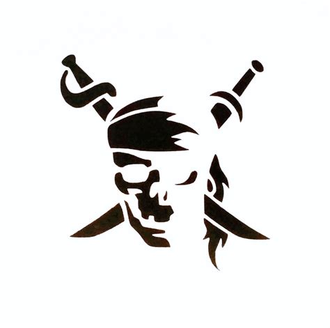 Pirate Skull Swords Vinyl Decal Skull Sticker Pirate Party Etsy