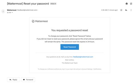 Password Reset Message Says The Link Is Good For 24 Hours When It