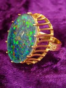 Antiques Atlas Vintage 18ct Gold And Australian Opal Doublet Ring