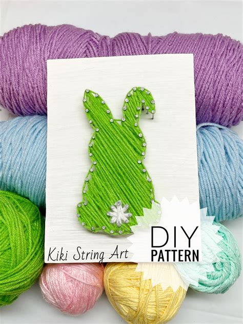 String Art Bunny Patterns Bunny String Art Template Printable Spring