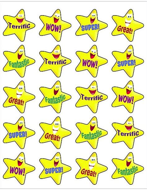 Encouraging Stars Stickers Tcr5126 Products Teacher Created