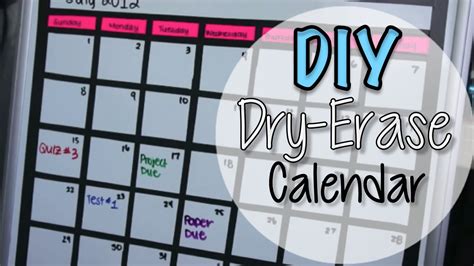 Dry erase boards are quite similar but they present a series of distinct characteristics. DIY Dry Erase Board Calendar - YouTube