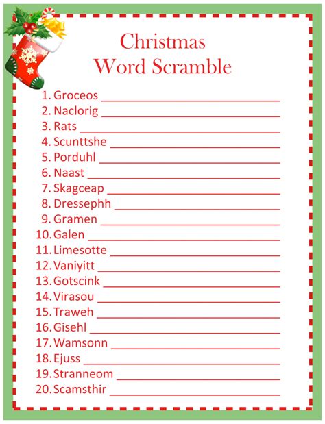 Printable Christmas Games For Adults Free Printable Online