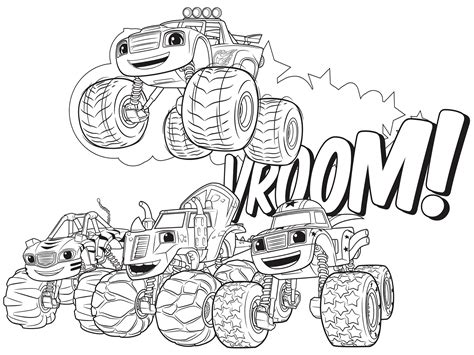 Blaze And The Monster Machines Coloring Pages 3 Dibujos Faciles Para