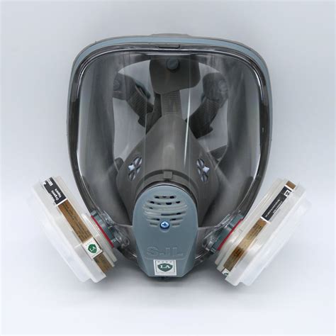 Sjl Full Face 6800 7 Piece Gas Mask Pesticides Facepiece Respirator