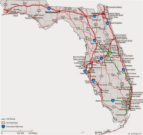 Florida State Road Map Free Printable Maps