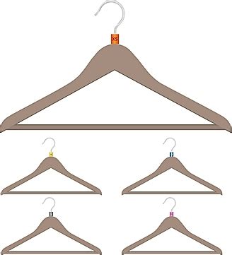 A Set Of Hangers Style Clip Art Clothing Vector Style Clip Art