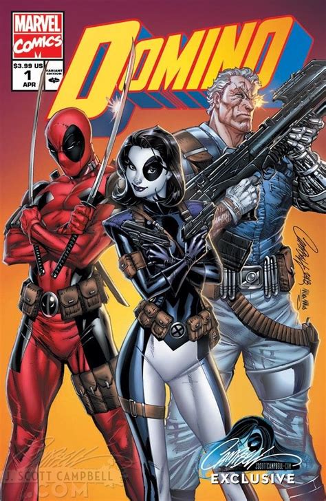 Deadpool Cable And Domino By J Scott Campbell Domino Domino