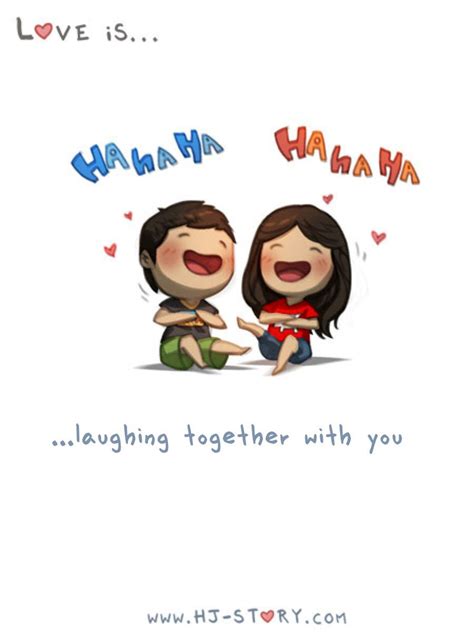 Laughing Together Cartoon Love Quotes Funny Cartoon Quotes Cute