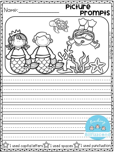 Writing Prompts For First Grade Best Kids Worksheet Template
