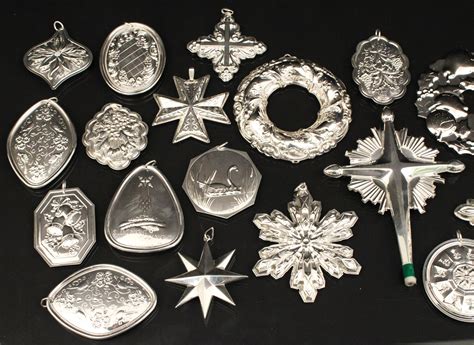 Sold Price 30 Sterling Silver Christmas Tree Ornaments Invalid Date Est